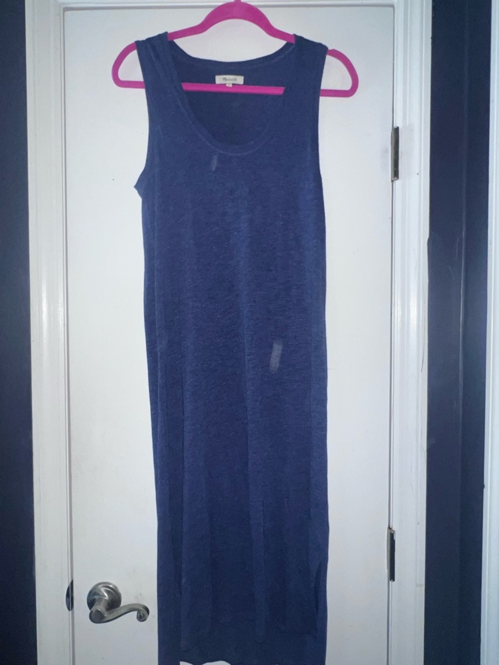Madewell Navy Blue Sleeveless Maxi Dress